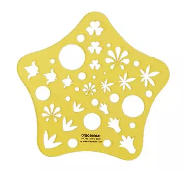 Traceease Creative Jewel Pattern Line Draw Jewelry Templates Drafting Tools Jewellery Designing Stencils 6.1 x 5.9 Inches жёлтый