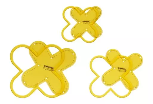 Traceease Flower Quilting Template Stencils Set Of 3, 3 /4 /5 inches DIY Sewing Quilt patchwork templates for Quilting-6Q 3-5 Inches жёлтый