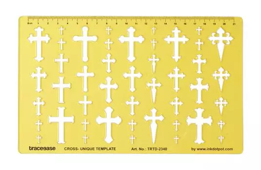 Traceease Multiple Unique Cross Pattern Jewelry Templates Drafting Tools Jewellery Designing Stencils 8.9 x 5.5 Inches жёлтый