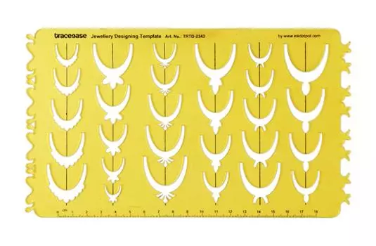 Traceease Necklaces Designs Jewelry Templates Drafting Tools Jewellery Designing Stencils 8.8 x 5.1 Inches жёлтый