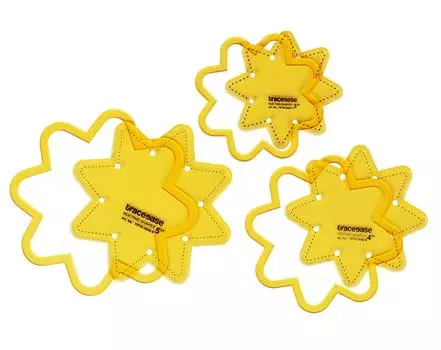 Traceease Octafoil Quilting Template Stencils Set Of 3, 3 /4 /5 inches DIY Sewing Quilt patchwork templates for Quilting-HT 3-5 Inches жёлтый