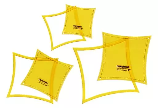 Traceease pillow Quilting Template Stencils Set Of 3, 3 /4 /5 inches DIY Sewing Quilt patchwork templates for Quilting-6H 3-5 Inches жёлтый