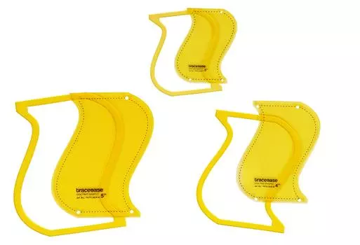 Traceease Quilting Template Stencils Set Of 3, 3 /4 /5 inches DIY Sewing Quilt patchwork templates for Quilting-N0 3-5 Inches жёлтый