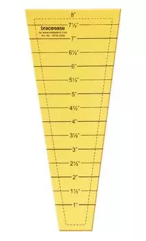 Traceease Trace Simple Trace Стабильный, простой шаблон линейки для квилтинга Dresden, швейная линейка для рисования и измерений при выстегивании вручную Пластиковый трафарет 3.5 X 8 Inches жёлтый