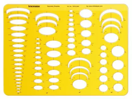 Traceease Trace Simple Trace Stable, шаблон эллипса «четыре в одном», геометрический трафарет для учащихся, 30,4 см x