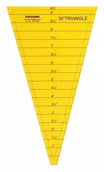 Traceease Trace Simple Trace Stable, треугольная линейка для квилтинга с углом 30 градусов и шаблон для квилтинга, акриловый инструмент для создания угловых трафаретов в форме DIY 5.5 X 9 Inches жёлтый