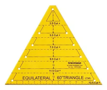 Traceease Trace Simple Trace Stable, треугольный шаблон для квилтинга, инструменты для сшивания и шитья своими руками, пластиковая линейка 6.5 X 5.5 Inches жёлтый