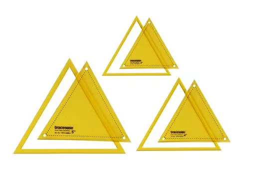 Traceease Triangle Quilting Template Stencils Set Of 3, 3 /4 /5 inches DIY Sewing Quilt patchwork templates for Quilting-U2 3-5 Inches жёлтый