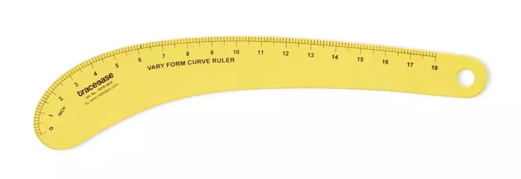 Traceease Vary Form Curve Ruler Tailoring Tools, Garment Making French Curve Stencils- 17.8 Inches Long 17.8 x 4.8 inches жёлтый