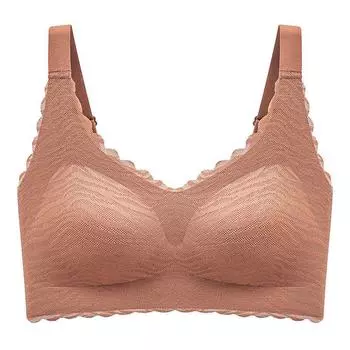 Traceless underwear women s breasts gather and support anti-sagging adjustment type no steel ring bra 75C чёрный