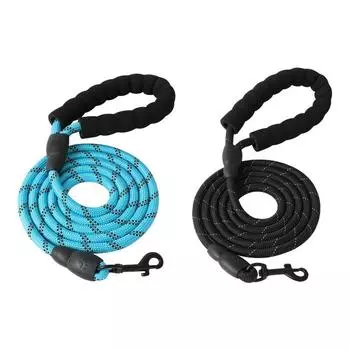 Traction rope spot Pippi Tao reflective silk round rope pet dog dog walking rope single dog chain dog rope supplies Small 0.8 * 150CM