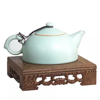 Традиционная деревянная основа для чайника, квадратная ваза для чайника, бонсай, деревенская декоративная подставка для дисплея 8cmx8cmx3.8cm