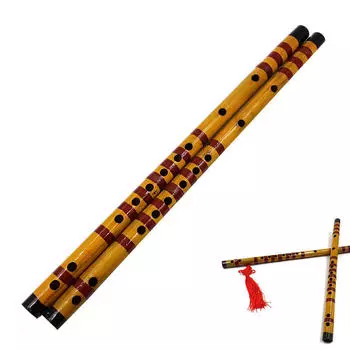 Традиционная длинная бамбуковая флейта-кларнет, студенческий музыкальный инструмент, 7 отверстий, 42,5 см.