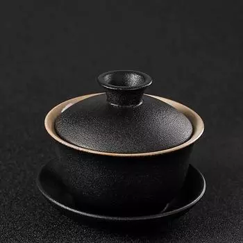 Традиционная керамика с трещинами на льду, гайвань, домашняя чайная чашка, дорожная чайная чаша, аксессуары для чая, посуда для напитков, личная чашка 140 мл A1(10.2x8.7cm 140ml)