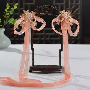 Традиционная заколка-бабочка из ленты для детских волос Ханьфу – сказочный стиль для выступлений и повседневный аксессуар