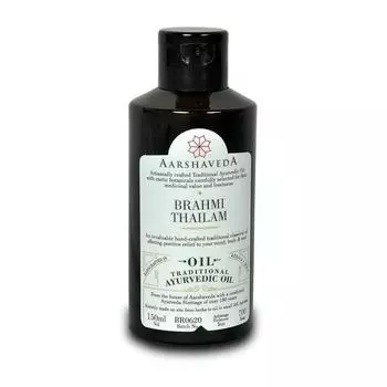 Традиционное аюрведическое масло Aarshaveda Brahmi Thailam | Предотвращает выпадение волос и уменьшает ломкость волос | Стимулирует рост волос| (150 мл)