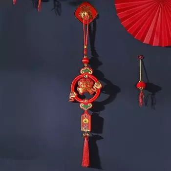 Традиционные китайские подвески с иероглифами Фу, стекающиеся новогодние подвесные украшения для дома, настенный декор для двери Style 22
