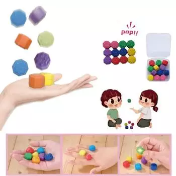 Традиционные корейские игры Gonggi Nori Konggi Rainbow Gonggi Jacks Game Jack Stone 24 шт. 24-piece