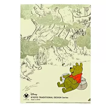 Традиционные ремесла Киото Камия Итихара Disney x Традиционные киото Камия Золотая фольга Прозрачный файл A4 Винни-Пух 100 акров Лесные товары Разное золотой
