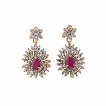 Традиционные серьги-капли Estele с австрийскими бриллиантами и позолотой для девочек и женщин