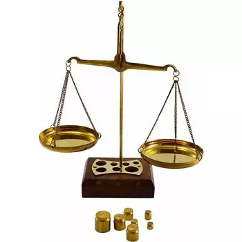 Традиционные Таразу || Винтажные весы с грузоподъемностью 20 граммов - 5,5 x 2,5 x 7 дюймов (многокрасочный)