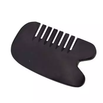 Традиционный акупунктурный массаж, китайский инструмент Гуа Ша, расческа Гуа Ша, натуральный инструмент для красоты чёрный