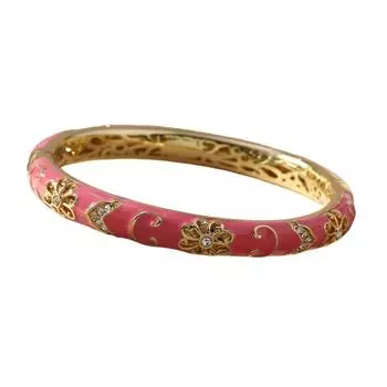 Традиционный эмалированный браслет с цветочным металлическим браслетом на руку Cheongsam