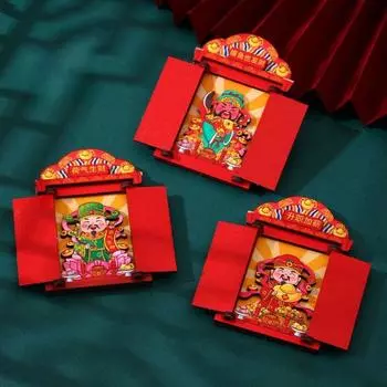 Традиционный Бог Богатства Украшения Изделия из дерева Весенний Фестиваль Товары Весенний Фестиваль Style Q