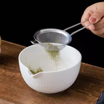 Традиционный держатель для венчика из 2 частей для чаши матча для праздничной вечеринки белый