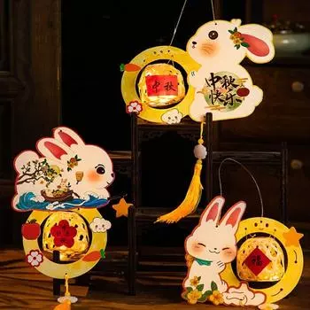 Традиционный фестиваль Китайский кролик Лунный пряник Фонарь Ручной кролик Лампа Праздник середины осени style 6