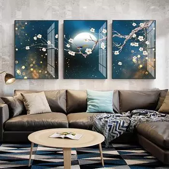 Традиционный китайский стиль абрикосовый цветок сливы художественный холст картина плакат скандинавское украшение для гостиной Настенный декор 21cm30cm NoFrame