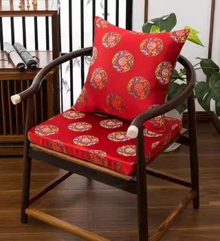 Традиционный китайский стиль подушка для стула губка диванная подушка деревянная красная губка для сиденья можно стирать дома мягкая подушка для сиденья / спинки 50x50cm pillowcase