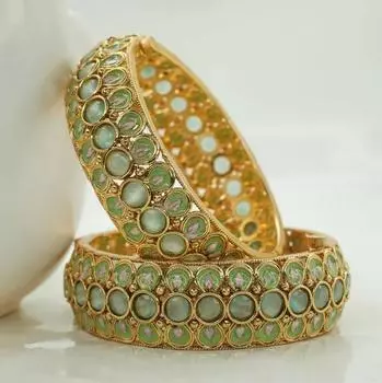 Традиционный комплект позолоченных браслетов ручной работы 2.2 золотой