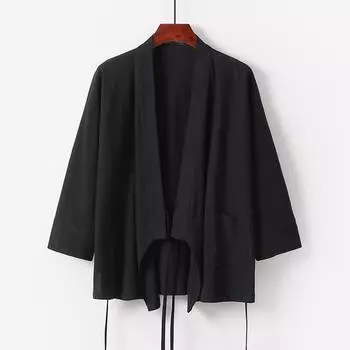 Традиционный кунг-фу тан повседневный социальный мужской длинный рукав официальный льняной жилет воротник рубашка больших размеров 9XL белый