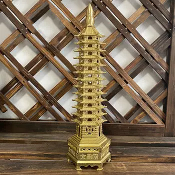 Традиционный орнамент Башня Вэньчан Статуэтки Художественная коллекция Украшения Медные статуи для 31cm