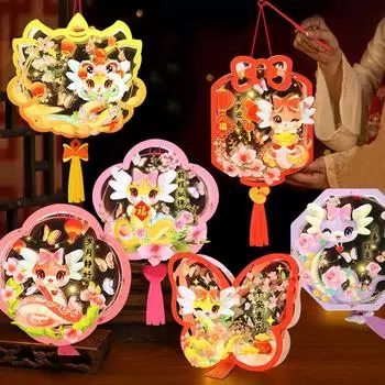 Традиционный переносной фонарь на год змеи, китайский стиль, весенний фестиваль, фонарь, фестиваль фонарей Style 1