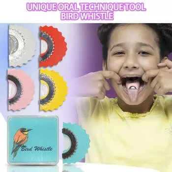 Традиционный птичий свисток из игрушечного свистка с языком, забавный манок для птиц, свисток с языком, игрушечные трюки для создания высоких октав белый