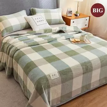 Традиционный стиль клетчатое одеяло фланелевое домашнее одеяло простыни плюшевые двухсторонние летние пледы для кондиционера 120x200cm