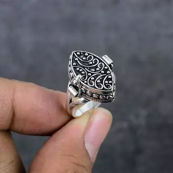 Традиционный вид ювелирных изделий ручной работы из стерлингового серебра кольцо Poison размер 9 O7B84