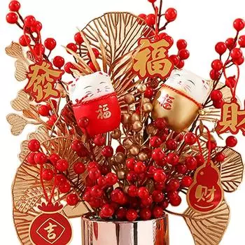 Traditional Chinese New Year Ornaments Bonsai for Entryway Desk Home Decor