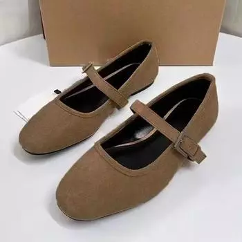 Туфли на плоской подошве в стиле ретро-балетки TRAF, модные туфли с круглым носком и неглубоким воротом, повседневные туфли на ремне с пряжкой на осень 2024 г. 36