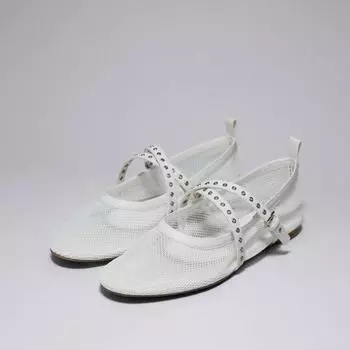 TRAF Women White Ventilate Mesh Flat Boat Shoes 2024 Spring Autumn Black Round Head Shallow Mouth Sandals Women s Flats Loafers 36