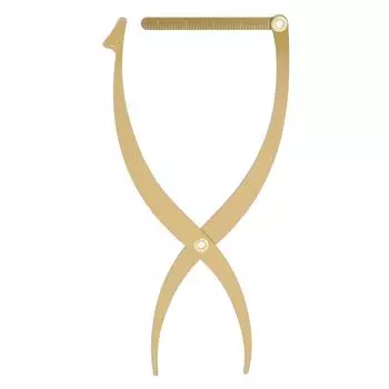 Трафарет для бровей Линейка для микроблейдинга из нержавеющей стали 3-точечное позиционирование Золотое сечение Симметричное золотистый