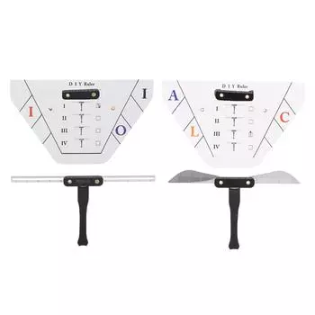 Трафарет для бровей, линейка для микроблейдинга, трафарет для формирования бровей из нержавеющей стали, линейка шаблонов для макияжа #