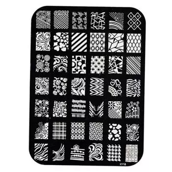 Трафарет для штампа в виде сердца и цветов, инструмент для дизайна шаблона для польского дизайна ногтей