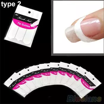Трафарет искусство 48 шт. французская бахрома в форме ногтей маникюр направляющие наклейки DIY советы декор Type 2