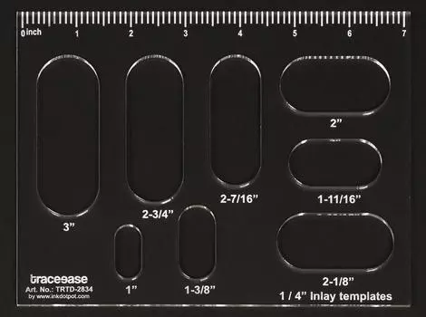 Трафарет Traceease, 1 шт., прямоугольный трафарет с 8 овальными геометрическими шаблонами для инкрустаций, 7,2 x 18,2 дюйма, сделай сам, геометрическая измерительная линейка, - толщина 1,8 дюйма Pack of 1 чистый