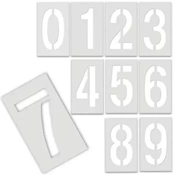 Трафаретная пластина для нанесения номерного знака на парковку BOLSO White Line Лист с распылителем для нанесения номерного знака (25см)