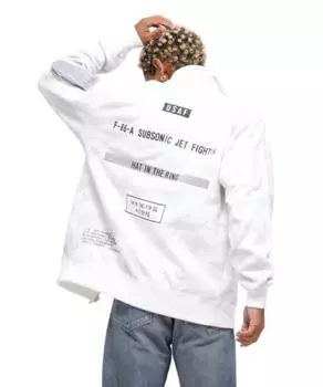 ТРАФАРЕТНАЯ ШАПКА С ЗАСТЕЖКОЙ-МОЛНИЕЙ В КОЛЬЦЕ Трафаретная Шляпа с застежкой-молнией в кольце L 444 Белый камуфляж 3 [Avirex] Мужская 783-4230026