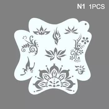 Трафареты для боди-арта, штампы для фейс-арта, временные татуировки, многоразовые трафареты, пластик as the picture